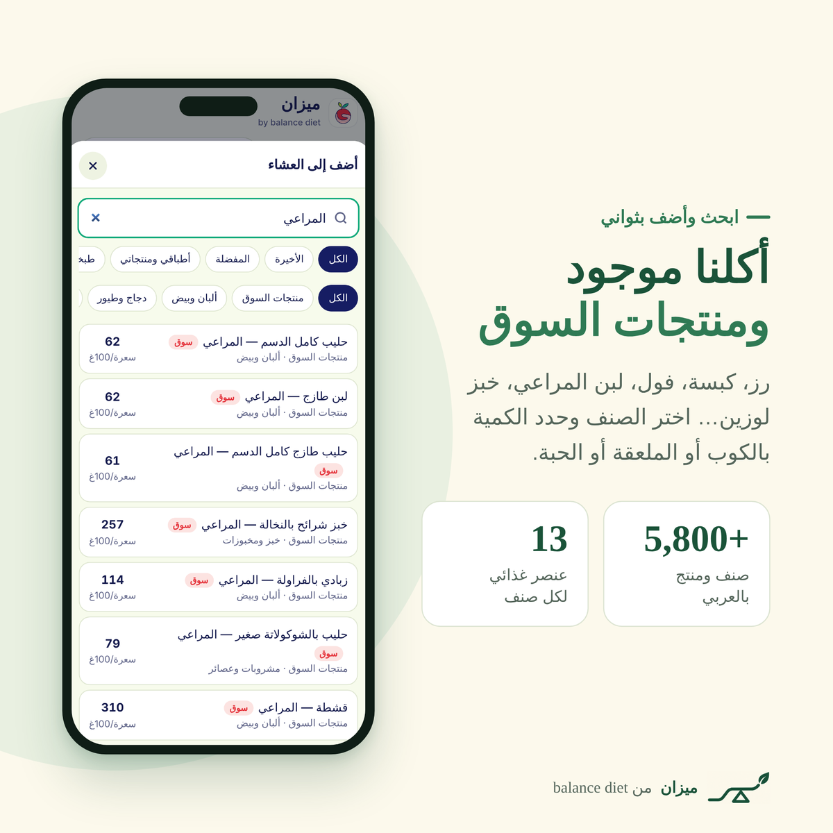 اشتراك ميزان من balance diet